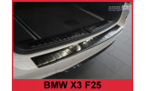 Накладка на бампер із загином та ребрами BMW X3 F25 (чорна)