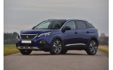 Захисна накладка на бампер із загином та ребрами Peugeot 3008 II (чорна)