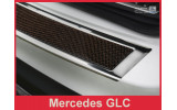 Накладка на бампер із загином Mercedes GLC сталь+сarbon