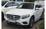 Накладка на бампер із загином Mercedes GLC сталь+сarbon