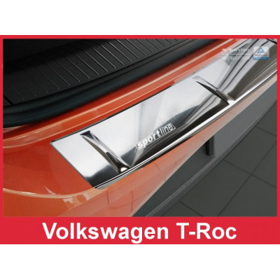Захисна накладка на бампер із загином Volkswagen T-Roc (срібна)