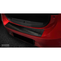 захисна накладка заднього бампера з ребрами Opel Corsa VI (чорна)