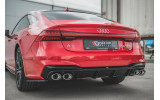 Накладка заднього бампера Audi A7 C8 S-Line із муляжами вихлопних труб