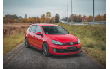 Дифузор переднього бампера з накладками Racing Volkswagen Golf GTI MK6