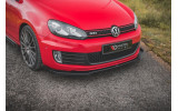 Дифузор переднього бампера з накладками Racing Volkswagen Golf GTI MK6