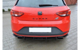 Центральна та бічні накладки заднього бампера Seat Leon III Cupra