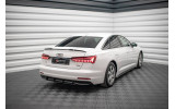 Центральний дифузор на задній бампер Street pro Audi A6 C8