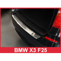 Накладка на бампер із загином та ребрами BMW X3 F25