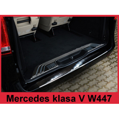 Накладка на задній бампер Mercedes W447 klasa V, Vito III чорна (графіт)