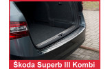 Накладка на бампер із загином та ребрами Skoda Superb III Kombi