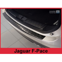Накладка на бампер із загином та ребрами Jaguar F-Pace (чорна)