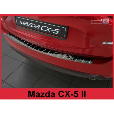 Захисна накладка на бампер Mazda CX-5 II (чорна глянсова)