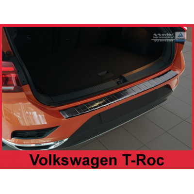 захисна накладка із загином на бампер Volkswagen T-Roc (чорна)