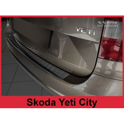 Захисна накладка на задній бампер Skoda Yeti City (чорна)