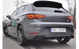 Центральний дифузор заднього бампера Seat Leon MK3 Cupra рестайл