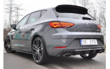 Центральний дифузор заднього бампера Seat Leon MK3 Cupra рестайл