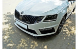 Дифузор переднього бампера Skoda Octavia МК3 версія RS дорестайл (вер.1)