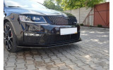 Дифузор переднього бампера Skoda Octavia МК3 версія RS дорестайл (вер.1)