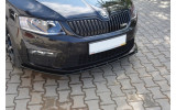 Дифузор переднього бампера Skoda Octavia МК3 версія RS дорестайл (вер.1)