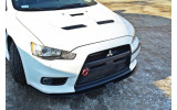 Дифузор Racing під передній бампер Mitsubishi Lancer EVO X вер.3