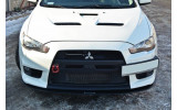 Дифузор Racing під передній бампер Mitsubishi Lancer EVO X вер.3