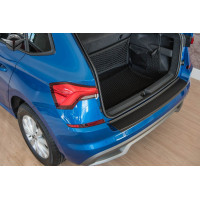 захисна накладка на задній бампер Skoda Kamiq (АБС-пластик)