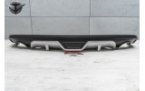 Дифузор заднього бампера Mazda 6 GJ седан, чорний/срібло