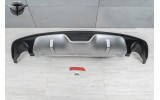 Дифузор заднього бампера Mazda 6 GJ седан, чорний/срібло