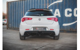 Дифузор заднього бампера Alfa Romeo Giulietta рестайл (вихлопна з двох сторін)