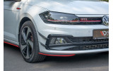 Комплект накладок на передній бампер (Canards) VW Polo 6 GTI