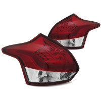 Задні ліхтарі LED BAR FORD FOCUS 3 НATCHBACK 11-14 червоно-білі