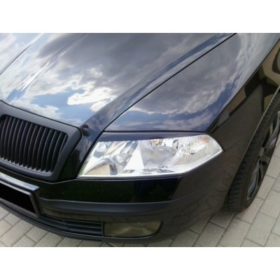 Накладки на фари (війки) Skoda Octavia 2 (A5) дорестайл