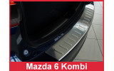 Накладка на бампер із загином та ребрами Mazda 6 Kombi