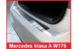 Накладка на бампер із загином та ребрами Mercedes A W176 hatchback