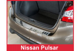 Накладка на бампер із загином та ребрами Nissan Pulsar