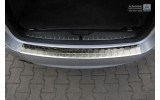 Накладка нержавійка на бампер із загином та ребрами BMW 5 F11 Touring (kombi)